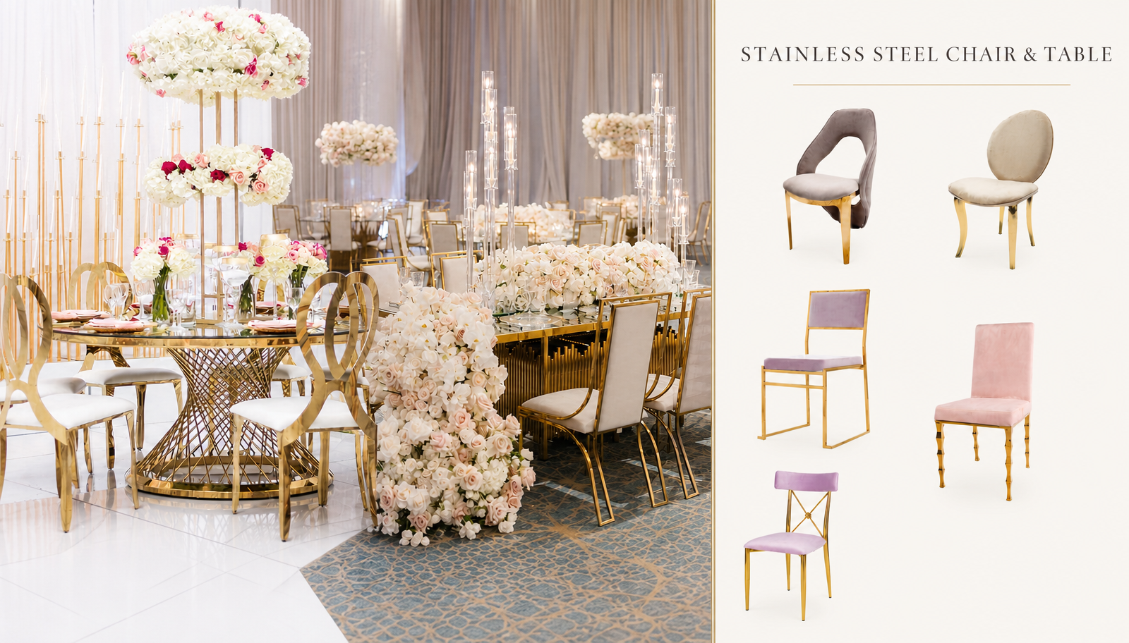 Stainless Steel Banquet Chairs & Tables | Lower Cost Per Cover