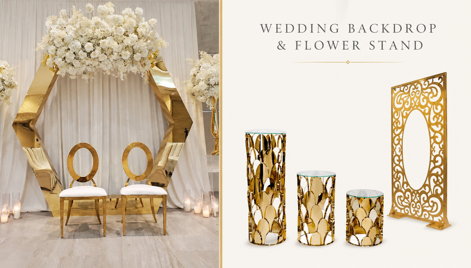 Wedding Backdrops & Flower Stands | Built to Rent Again and Again