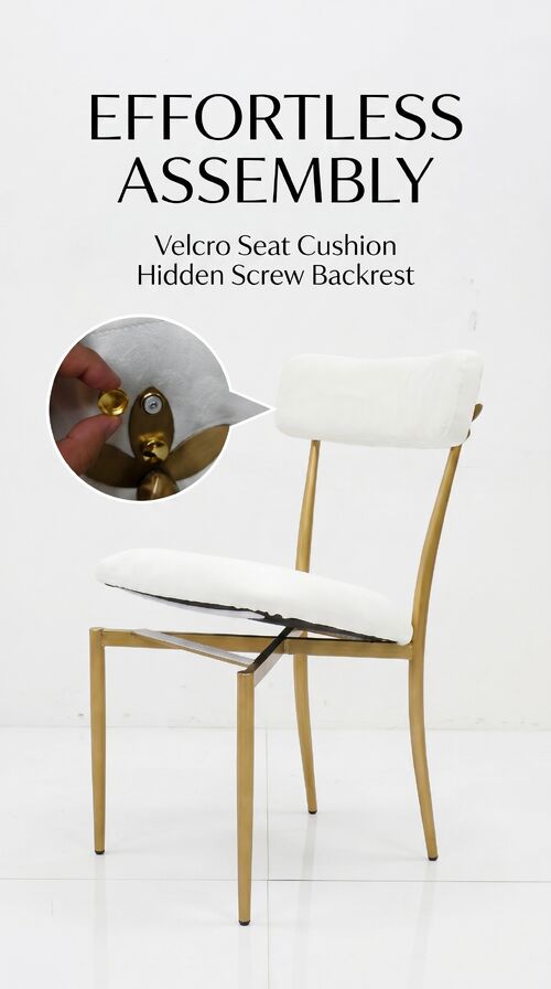 latest company news about New Product Launch — Modern Detachable Stainless Steel Wedding Chair
