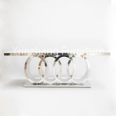 Elegant Four Circles Modern Dining Tables With Heavy Base Home Furniture
