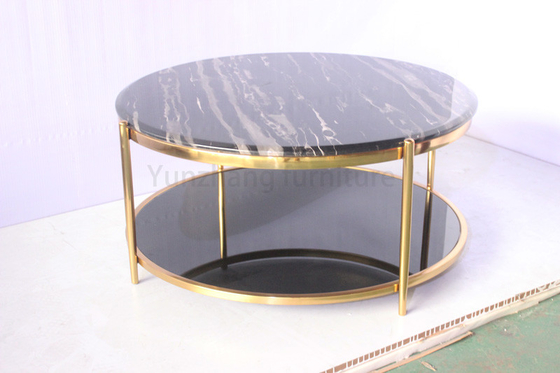 Gold Color 60cm Center Table Stainless Steel Base For Home Office