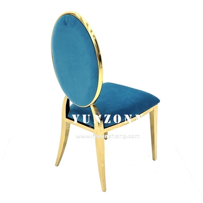 Modern Dining Furniture Stacking Design Hotel Living Room Chair Gold Metal Stainless Steel Banquet Wedding Chairs for Event Party Hall