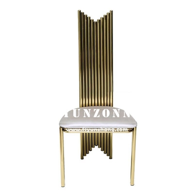 Long Back Metal Wedding Event Banquet Chairs Modern Furniture Stainless Steel Wedding Party Chair
