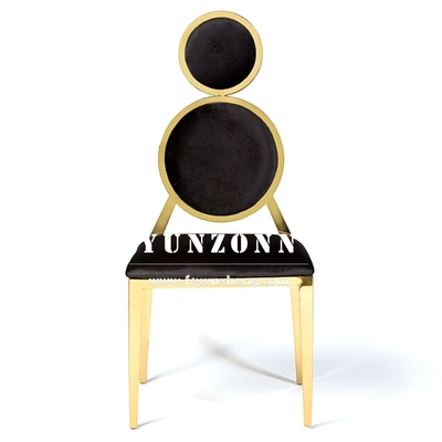 Elegant Velvet Upholstered Banquet Chairs with Gold Accents