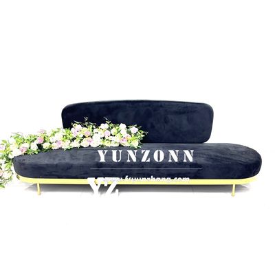 Modern Stylish Black Velvet Luxury Royal Modular Leisure Sofa for Living Room and Hotel