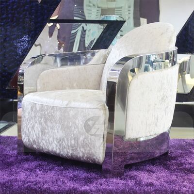 Luxury Gray Velvet /Genuine Leather/PU  Sofa with Stainless Steel Legs for Living Dining Hotel Villa for Corner Apartment