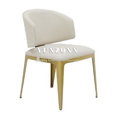 Nordic Upholstered Stainless Steel Metal Leg Dining Room Chair Luxury Chrome Pu Leather Dining Chairs