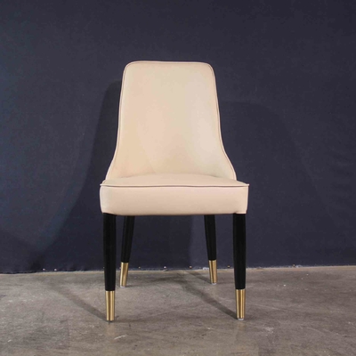 White Luxury Velvet Chair With Thick Backrest OEM Wood Frame Home Hotel