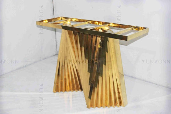 Hollow Out Pattern Marble Gold Plated Side Table Carving Design Storage Cabinets