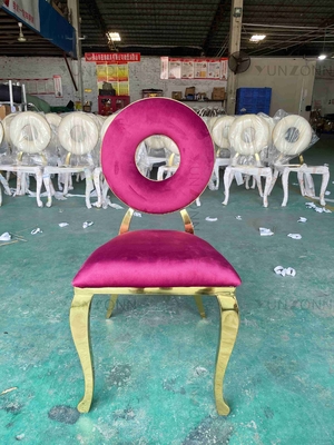 Round Back Dining Chairs Special Design Stackable Function Banquet Chairs