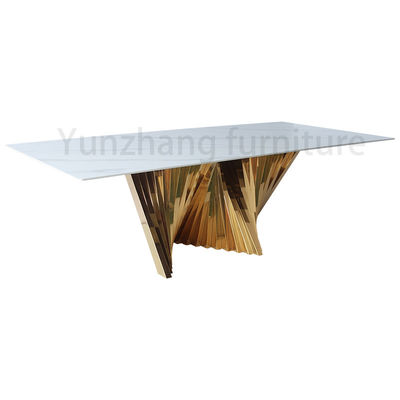 Good price Large Rectangle Dining Marble Table Chair Set For Home / Restaurant / Office / Hotel online