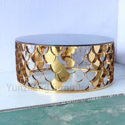 Good price Scaly Design Round Center Table With Mirror Glass online