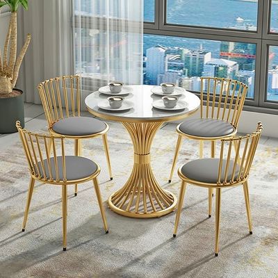 Good price Fancy Cafe Shop Chairs High Level Modern Stainless Steel PU Leather Leisure Coffee Chair online