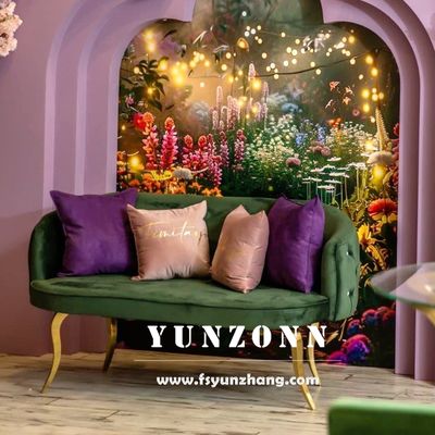 Good price Modern Stainless Steel Love Seat Sofa with Velvet Fabric for Hotel and Wedding Events online