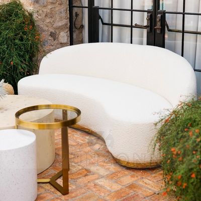 Good price Modern Luxury Curved Sofa with Stainless Steel Frame and Velvet Fabric for Wedding and Party Decoration online