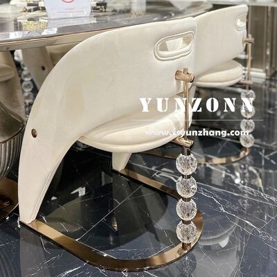 Good price Nordic Designer Crystal Decorated Dining Chairs Light Luxury Metal for Wedding Hotel Living Room Hall Use online