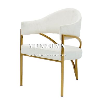 Good price China Factory Bride Luxury Wedding Chairs Hotel Restaurant Cafe Golden Stainless Leather Modern Dining Room Chair online