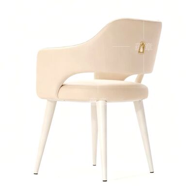 Good price Nordic Modern Designer Dining Chair Model Room Metal Leisure Chair Simple and Luxury Hotel Restaurant Dining Chair online