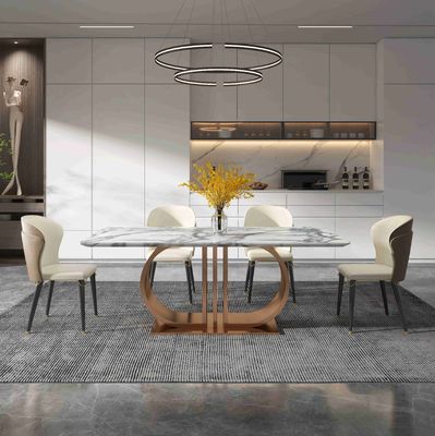 Good price SUS 12 Foot Light Luxury Modern Dining Tables Dining Room Furniture online