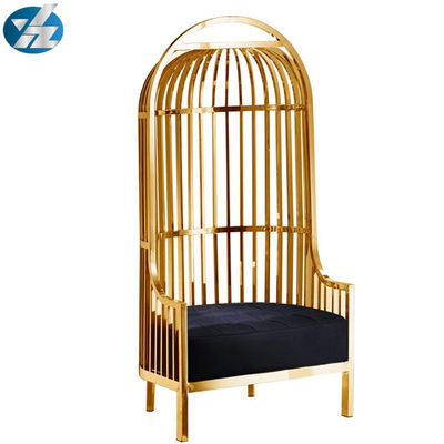 Good price Colorful Gold Birdcage Chair Bride And Groom Chairs 10KGS 201 Stainless Steel online