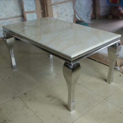Good price European Silver Wedding Banquet Tables 150X90X75 Dining Room Table online