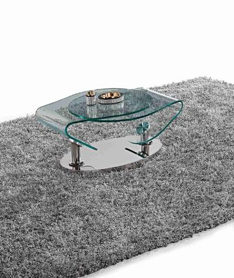 Good price Glass Spinning Table Stainless Steel Base Coffee Side Table OEM online