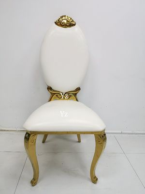 Good price Dining High Back Wedding Banquet Chair Fabric Stainless Steel For Events W50xD65xH110cm online