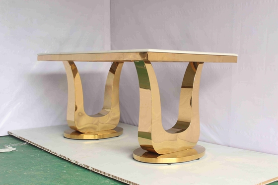 Polished Marble Top Luxury Modern Dining Tables For 4 People