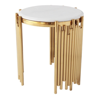 Light Luxury Round Side Table Living Room Furniture Round Tubular