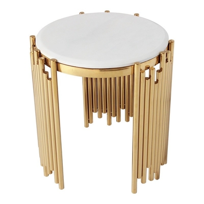Light Luxury Round Side Table Living Room Furniture Round Tubular