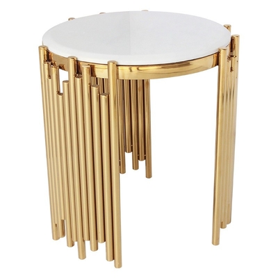 Light Luxury Round Side Table Living Room Furniture Round Tubular