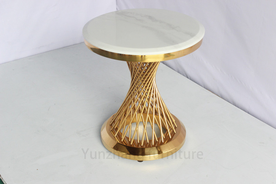 Rotary Steel Pipe Small Waist Design Round Side Table End Table