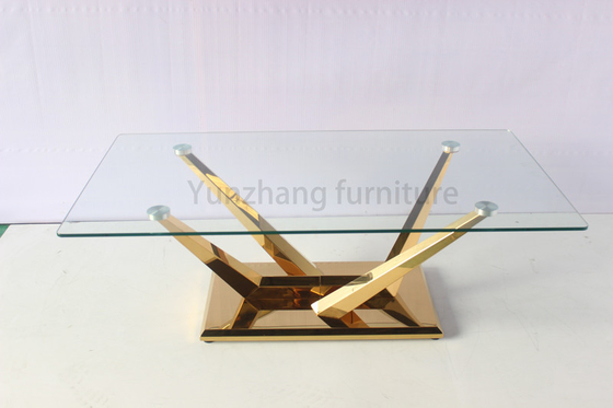 Modern stainless steel metal coffee table luxury marble coffee tea table
