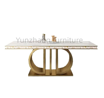 Contemporary Luxury Stainless Steel Table Silver Rose Gold Color For Home Decor