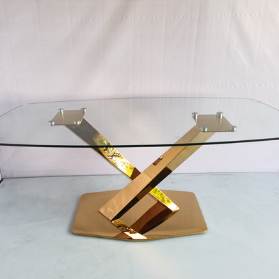 Contemporary Luxury Stainless Steel Table Silver Rose Gold Color For Home Decor