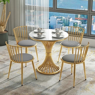 Stylish Tea Table with Metal Base The Perfect Combination of Style and Function