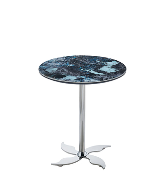 Modern Style Marble and brass Table Antiqued brass color round end table