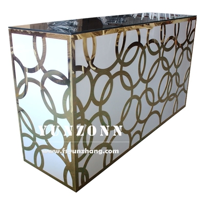 Rectangular Living Room Bar Shelf With Wheels Removable Durable Hotel Furniture