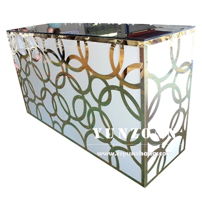 Rectangular Living Room Bar Shelf With Wheels Removable Durable Hotel Furniture