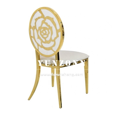 Hotel Reception T-Gold Stainless Steel Metal Chair Stackable Banquet Seatings Nordic Velvet Cushion Seat Wedding Chairs