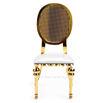 Middle East Market Dining Furniture Banquet Party Stainless Steel Chair Golden Luxury Wedding Chairs