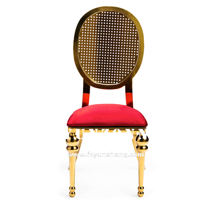 Middle East Market Dining Furniture Banquet Party Stainless Steel Chair Golden Luxury Wedding Chairs