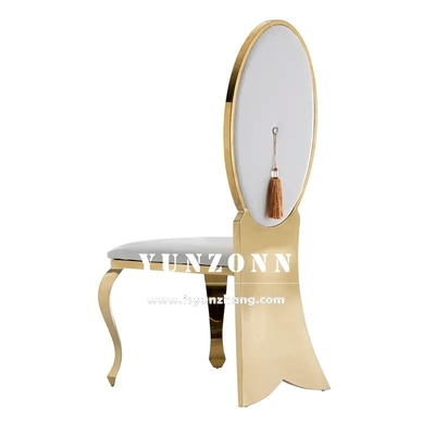 Fashion Fishtail Legs Wedding Chair Gold Stainless Steel Crystal Button Banquet Chair for Hotel Luxury Restaurant
