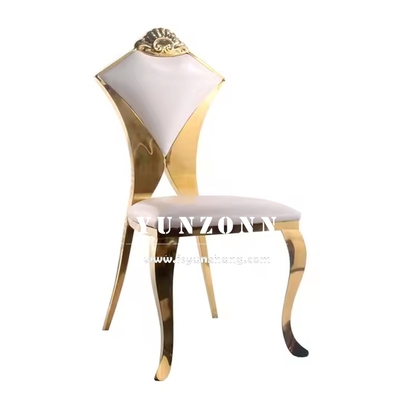 New Design Hotel Banqeut Wedding Chair Fan-Shape Chair Back Stainless Steel Chair