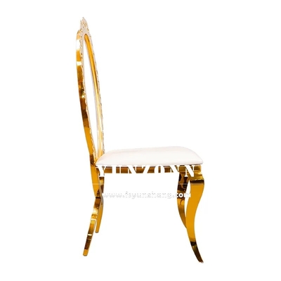 Fancy Acrylic Sunflower Back Gold Home Dining Chair Stacking Stainless Steel Wedding Chair for Hotel Banquet Party Used