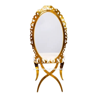 Fancy Acrylic Sunflower Back Gold Home Dining Chair Stacking Stainless Steel Wedding Chair for Hotel Banquet Party Used