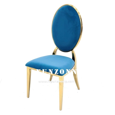 Modern Dining Furniture Stacking Design Hotel Living Room Chair Gold Metal Stainless Steel Banquet Wedding Chairs for Event Party Hall