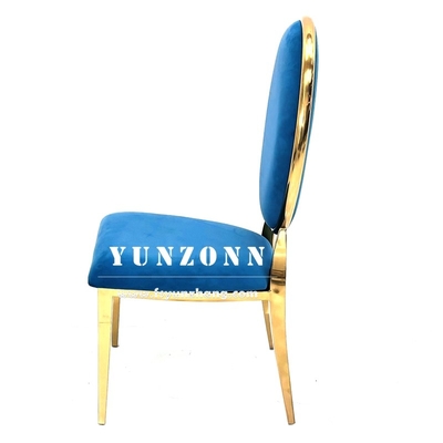 Modern Dining Furniture Stacking Design Hotel Living Room Chair Gold Metal Stainless Steel Banquet Wedding Chairs for Event Party Hall