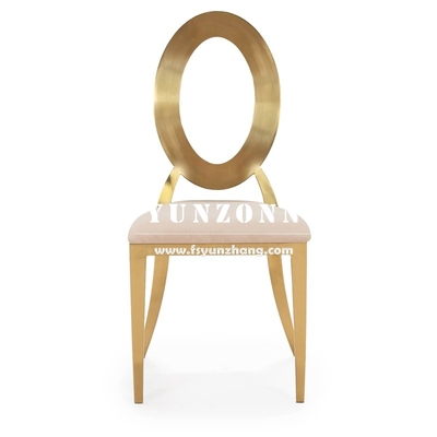 Dining Furniture Gold Stainless Steel Banquet Chair Stacking Design Hotel Wedding Event Party Steel Chair