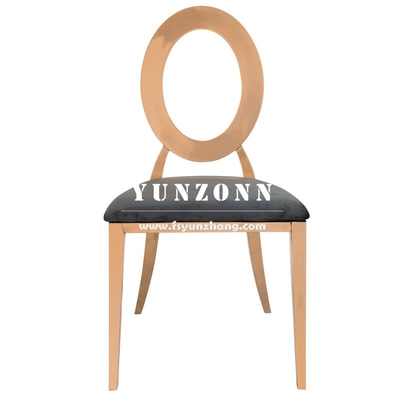 Dining Furniture Gold Stainless Steel Banquet Chair Stacking Design Hotel Wedding Event Party Steel Chair